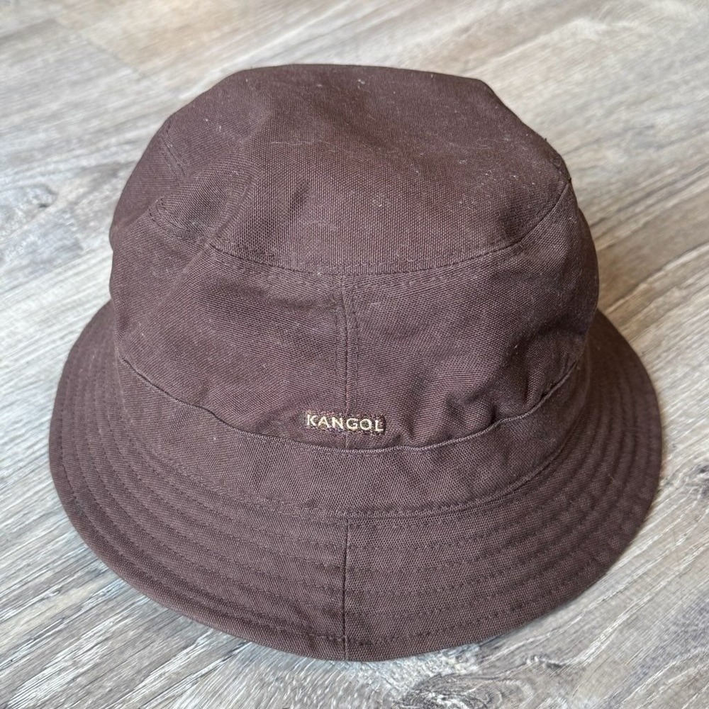Kangol Spey Wax Cotton Bucket Hat Brown Small K0115FA Weather Resistant